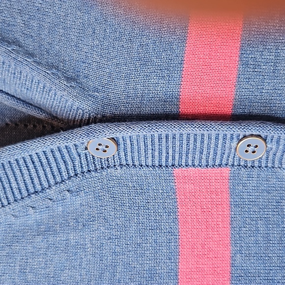 Talbots Multi Colored Striped Sweater Sz M - Picture 4 of 7